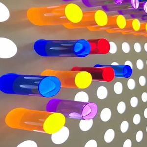 Piezas de varilla de iluminación led acrílica de color translúcido personalizado, clavijas de plástico pmma para juguetes para niños - Product Image 1