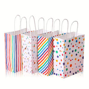 Factory Direct Custom Printed Recycled <b>Paper</b> <b>Bags</b> With Handle For Supermarket Promotion Gift Food Packaging - Product Image 2