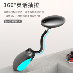 Et Penguin Basin Faucet Single Handle Ceramic Valve Led Lighting Deck Mounted Hot Cold Water Pull Out Type - Product Image 4
