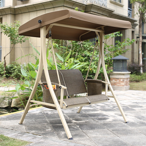 Juego de columpios de alta calidad, muebles de jardín al aire libre, marco de metal para playa, columpios de hierro forjado para - Product Image 2