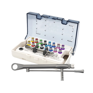 Clé dynamométrique pour implants dentaires, tournevis, kit prothétique, équipement dentaire manuel en métal, 16 pièces - Product Image 1