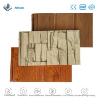 Panneau sandwich en acier galvanisé, panneaux sandwich pour murs, panneau métallique sculpté, panneau sandwich imperméable, bardage métallique