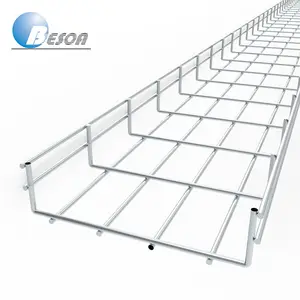 BESCA Building Material Stainless Customizable Aluminum Wire Mesh Cable Tray Galvanized Basket