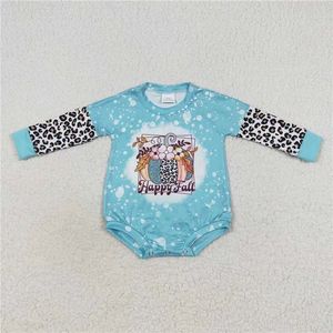 RTS Infants' Pumpkin-Print <b>Jumpsuit</b> Long Sleeves Zipper Wholesale Romper for Kids Happy Fall Gift for Baby <b>Girl</b> Thanksgiving - Product Image 5