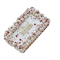 Luxuriöser Spiegel-Gold Acryl Eid Mubarak Tortenaufsatz für Eid-Kuchendekoration