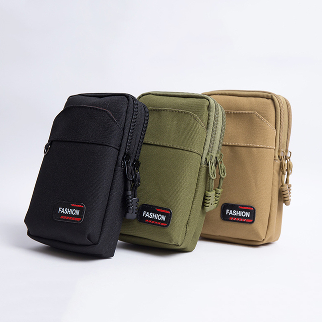 Double Layer Phone Pouch Outdoor Camping Waist Fanny Pack Molle EDC Bag Purse