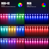6 Pcs Lampu LED RGB Dream Color Strip untuk Mobil, Efek Neon Chasing, Kontrol via Aplikasi, Tahan Air IP67, 1800 Lumens