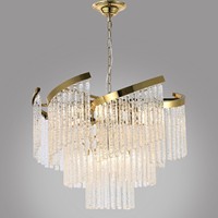 Lustre moderne de luxe en cristal K9, hauteur réglable, luminaire suspendu contemporain pour salon et salle à manger, à intensité variable