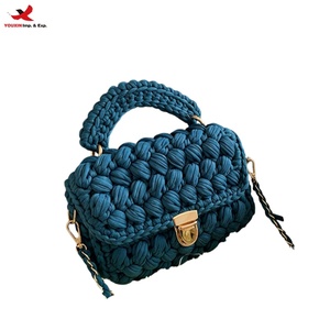Fashion <b>Handbags</b> Korean Stars with the Same Paragraph Hand-woven Bag Ins <b>Small</b> Red Book Net Red Cloth Bag RTS Bulk Mixed Order - Product Image 1