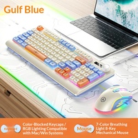 YINDIAO KM900 93 Key Wired Gaming Keyboard Mouse Combo Rainbow Backlit Metal Panel 19 Key Anti Ghosting for PC Laptop