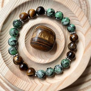 Bracelet en pierre naturelle avec perles de verre colorées, favorisant la prise de décision, recommandé pour une utilisation stratégique, livraison rapide - Product Image 2