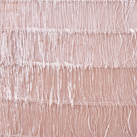 Tissu en dentelle de mariage en maille extensible 100 % polyester avec broderie et pompons, uni et transparent, pour robe de fée - Vente en gros