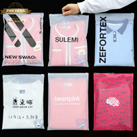 Sacs à fermeture éclair en CPE givré biodégradable GRS pour vêtements, chaussettes et chaussures, logo personnalisé, recyclables, emballage robuste de 3 mil