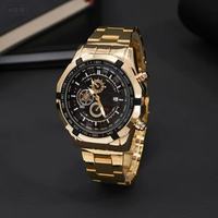 IStapromo Cadeaux Ensemble 3 Pièces Luxe Mode Montre Homme Montre Business Quartz Homme Bracelet Collier Homme