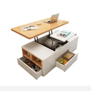 Mesa de café conversível ajustável, mesa de jantar multifuncional