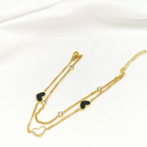 Accesorios de joyería en línea para mujer, cadena ajustable de oro, pulseras con abalorio de corazón de amor diminuto - Product Image 3
