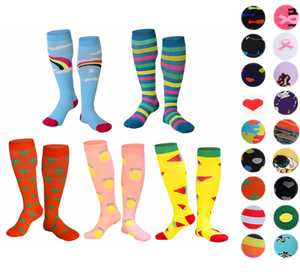 Knee High Unisex Heart Striped Athletic Bike Cycling <strong>Long</strong> Stockings Compression <strong>Socks</strong> Nurse Basketball <strong>Socks</strong> <strong>Men</strong> - Product Image 3