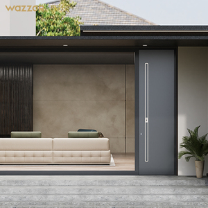 Wazzor Pivot Home <strong>Door</strong> Manufacturer <strong>Design</strong> Modern Exterior Front <strong>Door</strong> Most Popular Front Solid Aluminum Panel Entry <strong>Doors</strong> - Product Image 1