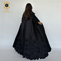Zaynab Jalabiya manches conception cristaux de Dubaï Maroc femmes robe ouverte Abaya ensemble Abaya femmes robe musulmane