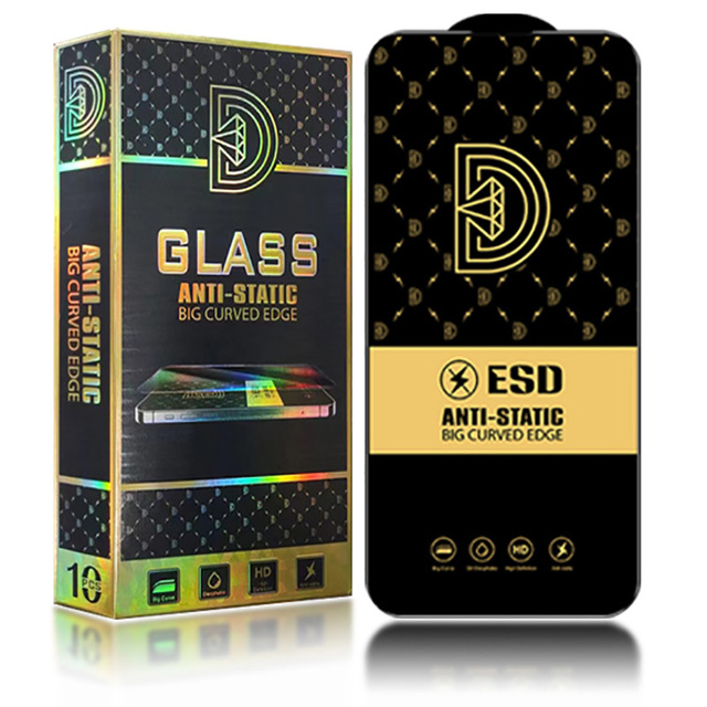 HD 0.33mm ESD Medium Aluminum Anti-static Tempered Glass Screen Protector for iPhone 15/PRO Packing of 10 Pcs/box