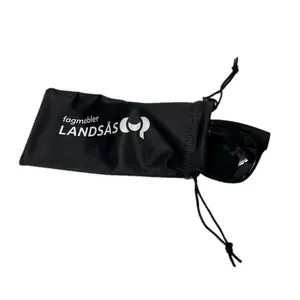 Customized Logo Printed Soft Microfiber Sunglasses Drawstring Bag Pouch