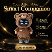 Robot en peluche interactif IA, jouet éducatif intelligent, compagnon ours télécommandé pour l'apprentissage des enfants