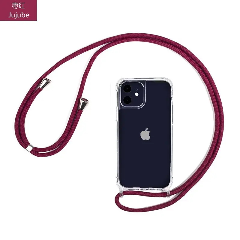 Hoge Kwaliteit Harde Acryl Case Voor Samsung A12 4G/5G A33 A52 A72 Cover Met Crossbody Lanyard neck Strap Touw Case