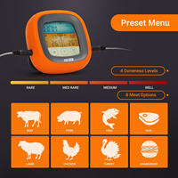 INKBIRD Termometer Panggang BBQ Layar Sentuh LED, BG-CT2D Termometer Daging dengan Dua Probe Tahan Air
