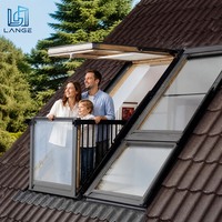 Claraboya de Aluminio Contemporánea de Alta Gama LANGE, Ventana de Techo Plano con Vidrio Resistente a Huracanes para Villas de Playa