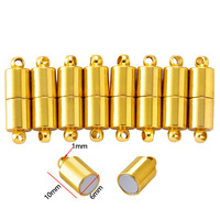 Boucle magnétique ronde en cuivre à aimant puissant pour accessoires de bijoux DIY, fermoirs pour colliers et bracelets
