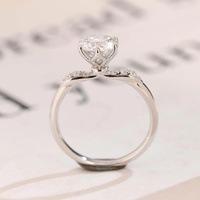 10k 14k 18k Solid Gold Lab Grown Diamond Bague de fiançailles pour hommes femmes Igi Gia Certified 2ct 3ct Vvs Lab Diamond Jewelry Custom