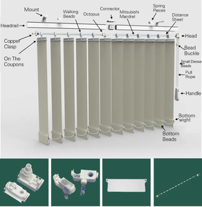 Giảm Giá Hấp Dẫn Phụ Kiện Rèm Dọc Móc Có Thể Thay Thế Cho Rèm Cửa Sổ Dọc Cửa Chớp - Product Image 2