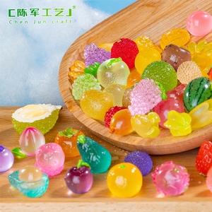 Mini-landscape lumineux, petits fruits, fraises et durians, boîte surprise mignonne, accessoires décoratifs DIY, mini-ornements - Product Image 2