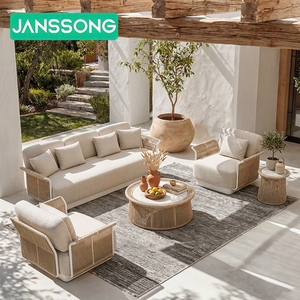 <span class=keywords><strong>Set</strong></span> Divano da Esterno Moderno in Alluminio, Arredamento di Lusso per Villa, Patio, Resort e Hotel - Product Image 1