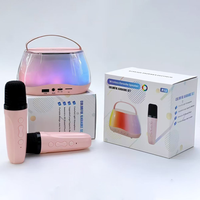 Machine de karaoké portable pour la famille, jouets micro, haut-parleur sans fil avec micro, chansons, boombox pour enfants, pour festival de musique/fête en plein air