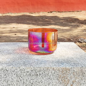 Cuenco de Cristal Transparente Color Rubí Q're, Cuenco de Cristal de Cuarzo Cósmico Transparente, Cuencos de Cristal para Sanación con Sonido, Cuencos de Cristal Alquímicos - Product Image 6