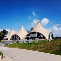 Dôme Céleste en PVC Monocouche Quatre Saisons pour Camping, Team Building, Camp, Bar, Restaurant, Tente Landmark avec Structure en Acier