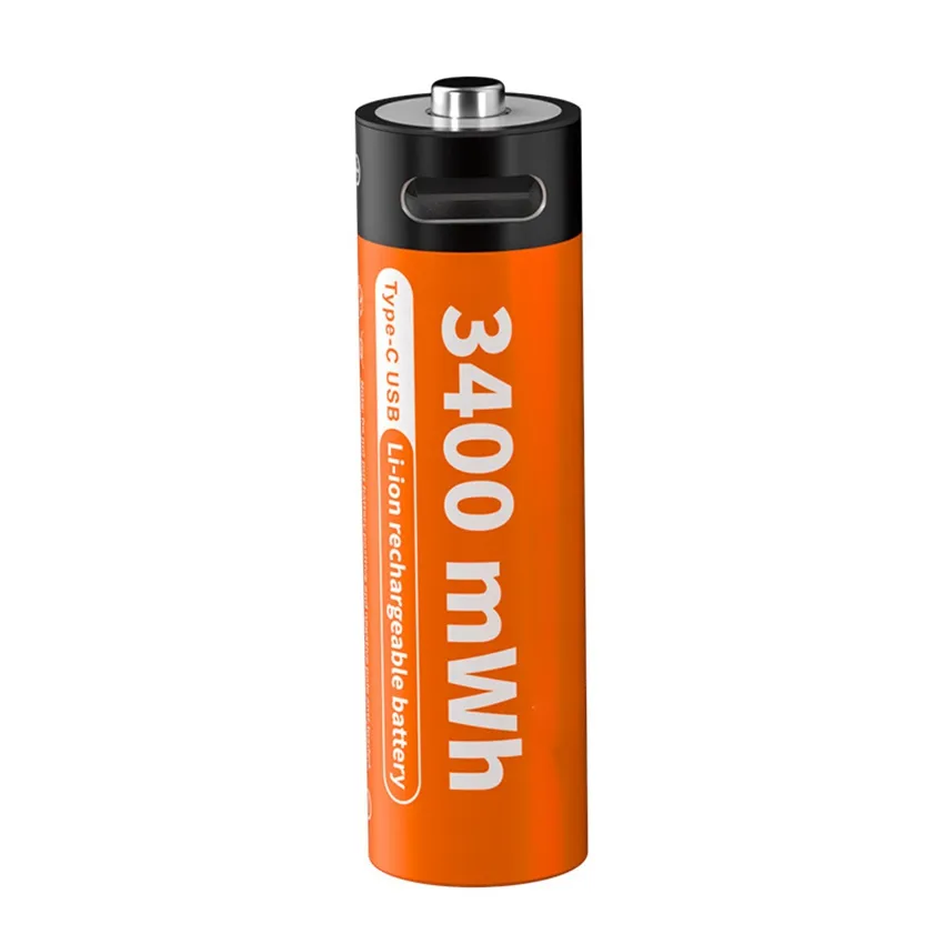 Multifunktionale 1,5 V Nr.5 USB-Wiederaufladbare Batterie 3.400 mWh 14500 Lithiumbatterie für Fingerabdruck-Sperre-Spielzeug