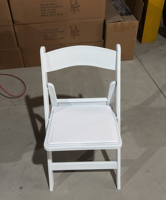 Chaises pliantes de jardin de haute qualité pour événements, chaises en résine blanches Wimbledon pour mariages, chaises pliantes d'extérieur pour événements