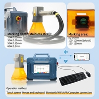 Machine de marquage laser à fibre portative, graveur laser industriel pour le marquage de codes QR et de logos sur métal