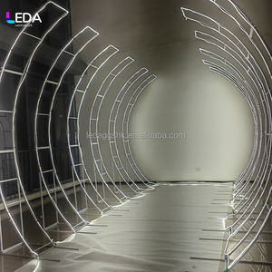 Arco de metal dorado para decoración de fondo de bodas, escenario en forma de T para exteriores, guía de camino, tablero de luz solar, arco de hierro para bodas - Product Image 6