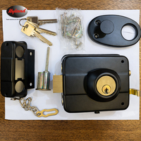 Serrure de Porte à Cylindre Double HYLAND OEM 5861 Noire pour Portail, Installation Facile, Sécurité Renforcée