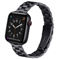 Correa de Reloj Metálica Delgada con Textura para Mujer, Compatible con Apple IWatch 8 7 6 5, Correa de Acero Inoxidable para Reloj Inteligente, 49 45 44 42 41 40 38 mm