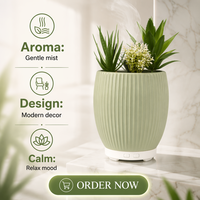 Vente chaude Cadeaux Pot De Fleur Diffuseur D'arôme Diffuseur D'huiles Essentielles Humidificateur D'air Plante En Pot Diffuseur De Parfum Pour Le Yoga