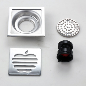 Desagüe de Piso Cuadrado de Acero Inoxidable de Doble Uso, Conexión Roscada Anticorrosión, para Baño y Lavadora - Product Image 5