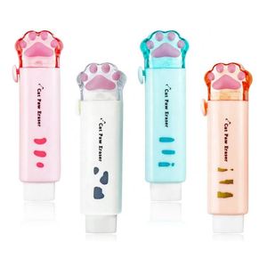 Gomme rétractable en forme de patte de chat mignonne, pour le bureau et les étudiants, avec gommes rechargeables - Product Image 1