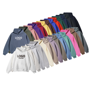 Heavyweight 26 Colors Solid Blank Custom Logo Unisex Clothing Hoodies High-quality Hoodies <strong>Thick</strong> <strong>Fleece</strong> 350GSM for Man - Product Image 1
