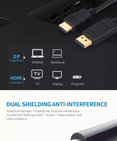 Adaptateur DP vers HDMI mâle vers Displayport vers HDMI, convertisseur 1080/1080 px pour ordinateur portable et projecteur