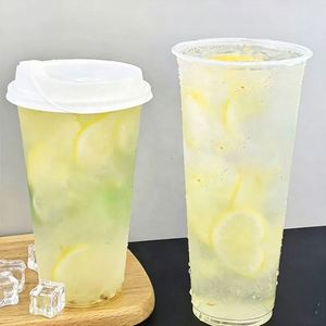 แก้วพลาสติกใส PP ขนาด 12 16 24 ออนซ์ สำหรับสมูทตี้ ชานมไข่มุก กาแฟ ชา  แบบใช้แล้วทิ้ง  พิมพ์ลาย UV/ซิลค์สกรีน  พร้อมฝาปิด  รับผลิตตามแบบ - Product Image 1