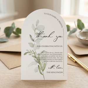 Tarjetas de Visita Elegantes de Papel de Arte Barnizado con Diseño Floral en Acuarela para Marcadores de Mesa y Tarjetas de Agradecimiento - Product Image 2